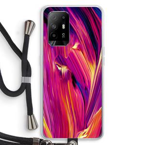 CaseCompany Phoenix: Oppo A95 5G Transparant Hoesje met koord