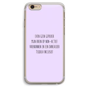 CaseCompany Tequila: iPhone 6 Plus / 6S Plus Transparant Hoesje