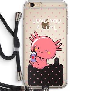 CaseCompany Love You A Lotl: iPhone 6 PLUS / 6S PLUS Transparant Hoesje met koord