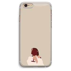 CaseCompany I drink wine: iPhone 6 Plus / 6S Plus Transparant Hoesje