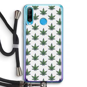 CaseCompany Weed: Huawei P30 Lite Transparant Hoesje met koord