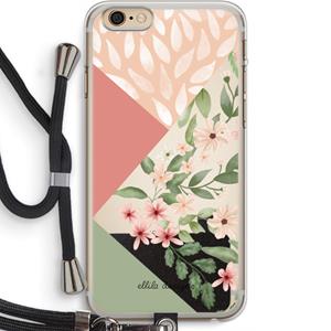 CaseCompany Sweet heaven geometrics: iPhone 6 PLUS / 6S PLUS Transparant Hoesje met koord