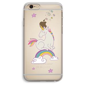 CaseCompany Regenboog eenhoorn: iPhone 6 Plus / 6S Plus Transparant Hoesje