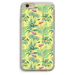 CaseCompany Flamingo party: iPhone 6 Plus / 6S Plus Transparant Hoesje