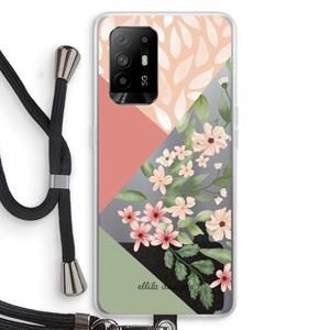 CaseCompany Sweet heaven geometrics: Oppo A95 5G Transparant Hoesje met koord
