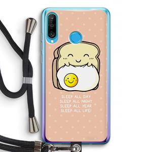 CaseCompany Sleep All Day: Huawei P30 Lite Transparant Hoesje met koord