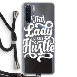 CaseCompany Hustle Lady: Oppo A91 Transparant Hoesje met koord