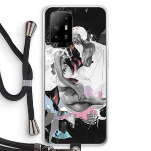 CaseCompany Camouflage de sommeil: Oppo A95 5G Transparant Hoesje met koord