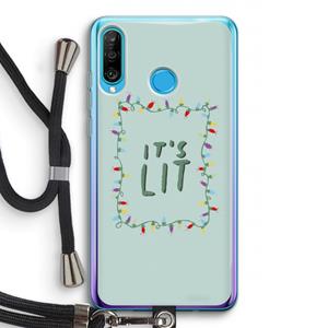 CaseCompany It's Lit: Huawei P30 Lite Transparant Hoesje met koord