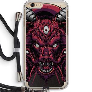 CaseCompany Hell Hound and Serpents: iPhone 6 PLUS / 6S PLUS Transparant Hoesje met koord