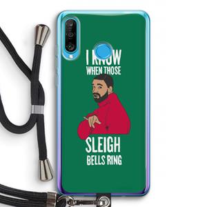CaseCompany Sleigh Bells Ring: Huawei P30 Lite Transparant Hoesje met koord