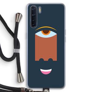 CaseCompany Mono M: Oppo A91 Transparant Hoesje met koord
