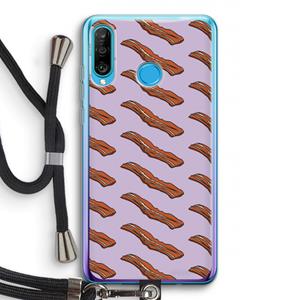 CaseCompany Bacon to my eggs #2: Huawei P30 Lite Transparant Hoesje met koord
