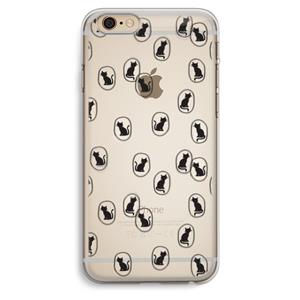 CaseCompany Miauw: iPhone 6 Plus / 6S Plus Transparant Hoesje