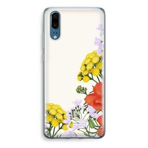 CaseCompany Wilde bloemen: Huawei P20 Transparant Hoesje