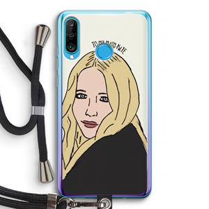 CaseCompany Mary Kate: Huawei P30 Lite Transparant Hoesje met koord