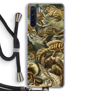 CaseCompany Haeckel Lacertilia: Oppo A91 Transparant Hoesje met koord