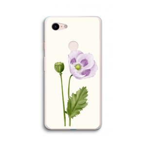CaseCompany Purple poppy: Google Pixel 3 XL Transparant Hoesje