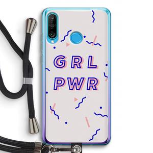 CaseCompany GRL PWR: Huawei P30 Lite Transparant Hoesje met koord