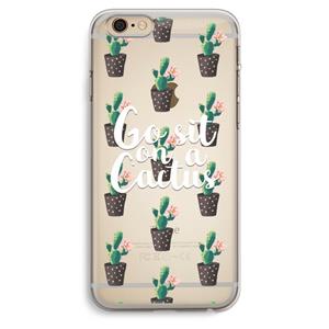 CaseCompany Cactus quote: iPhone 6 Plus / 6S Plus Transparant Hoesje