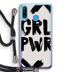 CaseCompany Girl Power #2: Huawei P30 Lite Transparant Hoesje met koord