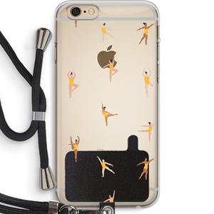 CaseCompany Dans #2: iPhone 6 PLUS / 6S PLUS Transparant Hoesje met koord