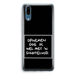 CaseCompany Schotelvod: Huawei P20 Transparant Hoesje