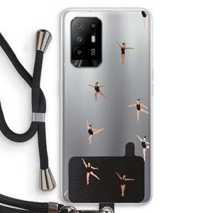 CaseCompany Dancing #1: Oppo A95 5G Transparant Hoesje met koord