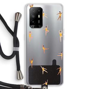 CaseCompany Dans #2: Oppo A95 5G Transparant Hoesje met koord
