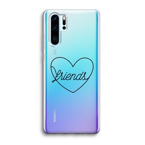 CaseCompany Friends heart black: Huawei P30 Pro Transparant Hoesje