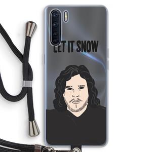 CaseCompany Let It Snow: Oppo A91 Transparant Hoesje met koord