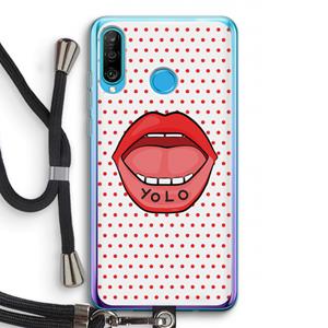 CaseCompany Yolo Denise: Huawei P30 Lite Transparant Hoesje met koord