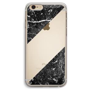 CaseCompany Zwart marmer: iPhone 6 Plus / 6S Plus Transparant Hoesje