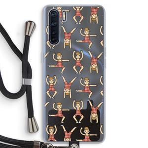 CaseCompany Gymboys: Oppo A91 Transparant Hoesje met koord