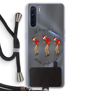 CaseCompany Jingle Ladies: Oppo A91 Transparant Hoesje met koord