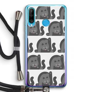 CaseCompany Cats: Huawei P30 Lite Transparant Hoesje met koord