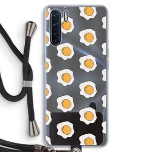 CaseCompany Bacon to my eggs #1: Oppo A91 Transparant Hoesje met koord