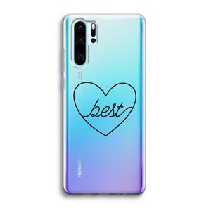 CaseCompany Best heart black: Huawei P30 Pro Transparant Hoesje