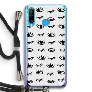 CaseCompany Eye pattern #2: Huawei P30 Lite Transparant Hoesje met koord