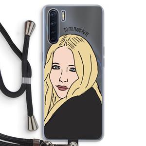 CaseCompany Mary Kate: Oppo A91 Transparant Hoesje met koord