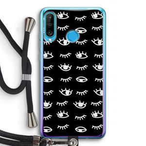 CaseCompany Eye pattern #3: Huawei P30 Lite Transparant Hoesje met koord