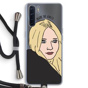 CaseCompany Ashley: Oppo A91 Transparant Hoesje met koord