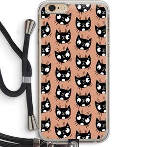 CaseCompany Kat: iPhone 6 PLUS / 6S PLUS Transparant Hoesje met koord