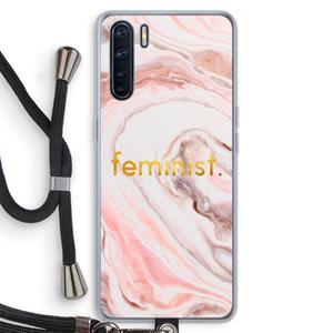 CaseCompany Feminist: Oppo A91 Transparant Hoesje met koord