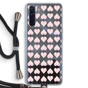 CaseCompany Ass 'n Titties: Oppo A91 Transparant Hoesje met koord