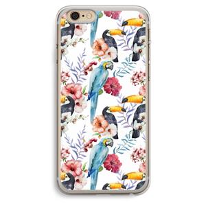 CaseCompany Bloemen tukan: iPhone 6 Plus / 6S Plus Transparant Hoesje