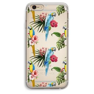 CaseCompany Kleurrijke papegaaien: iPhone 6 Plus / 6S Plus Transparant Hoesje