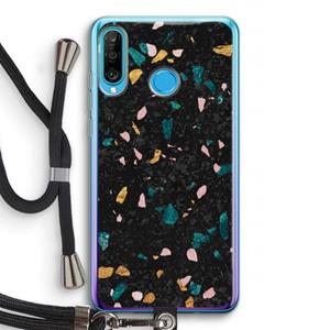 CaseCompany Terrazzo N°10: Huawei P30 Lite Transparant Hoesje met koord