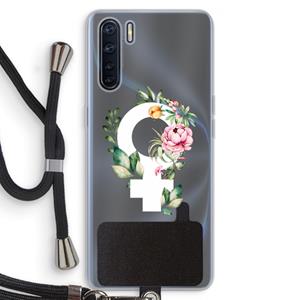 CaseCompany Venus: Oppo A91 Transparant Hoesje met koord