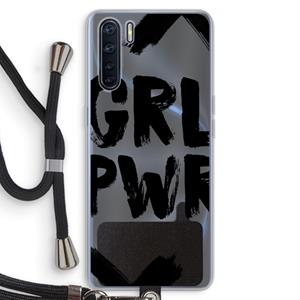 CaseCompany Girl Power #2: Oppo A91 Transparant Hoesje met koord